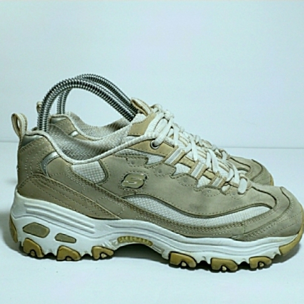 Skechers D'Lites Leather Running Shoes Sneakers